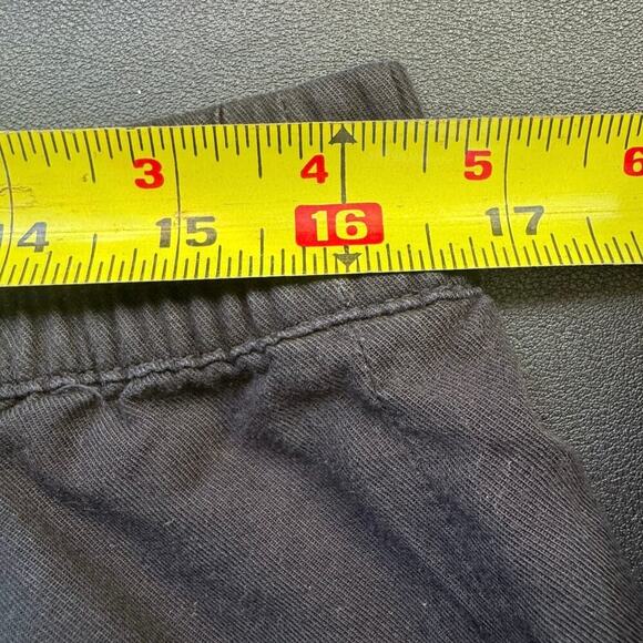 Madewell Elastic Waist Side Tie Shorts Pull On High Waisted In Black Size Large - Picture 10 of 11